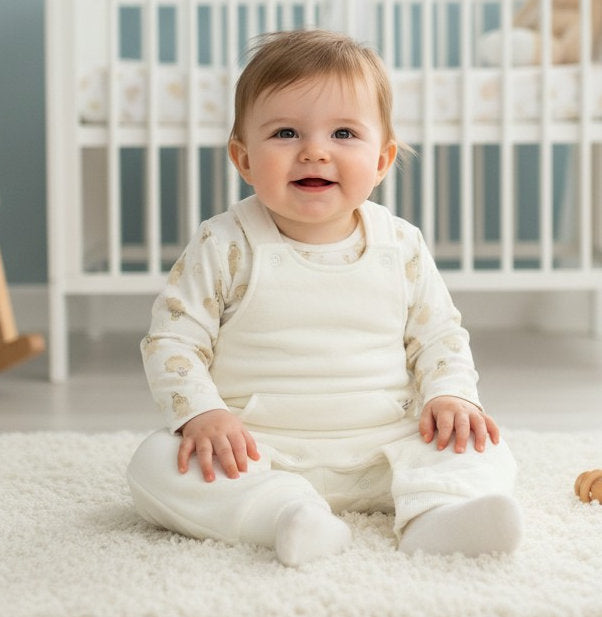 Baby Quilted Dungarees Outfit