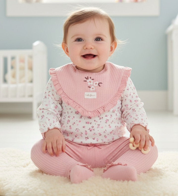 Baby Girls Floral Frill Bottom Outfit