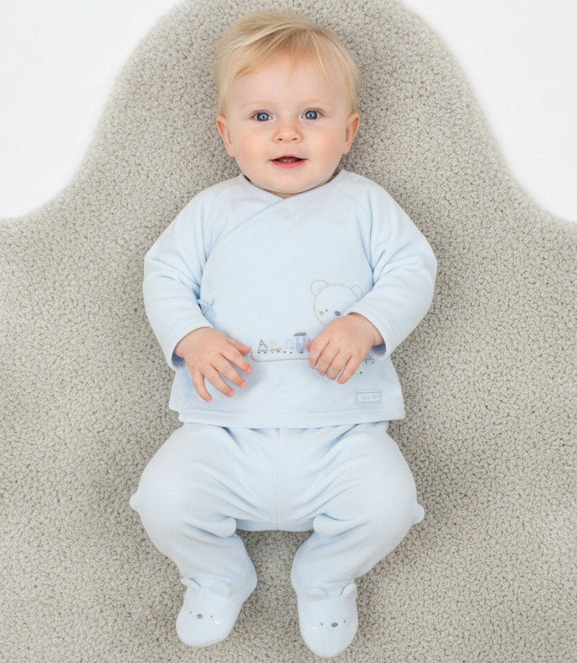 Baby Boys Velour Teddy Outfit