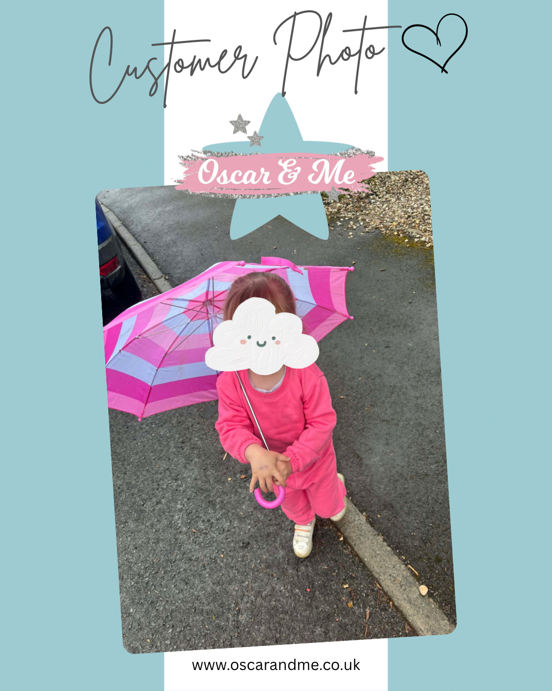 Pink Stripe Umbrella