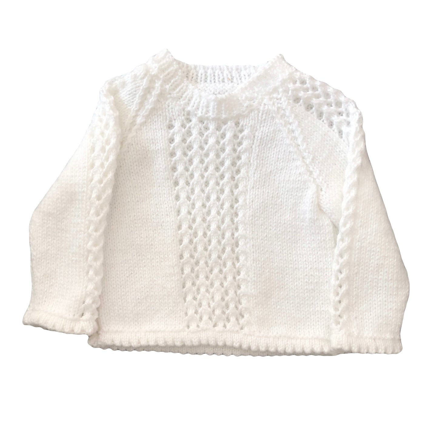 Tiny Baby Hand Knitted Sparkly Jumper