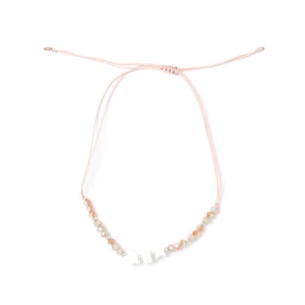Set of 3 Neutral Corded Bracelets With Charms & Beads
