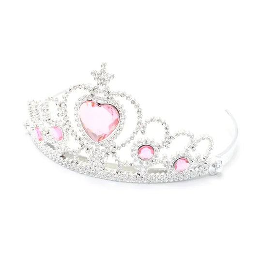 Plastic Tiara With Heart Gem