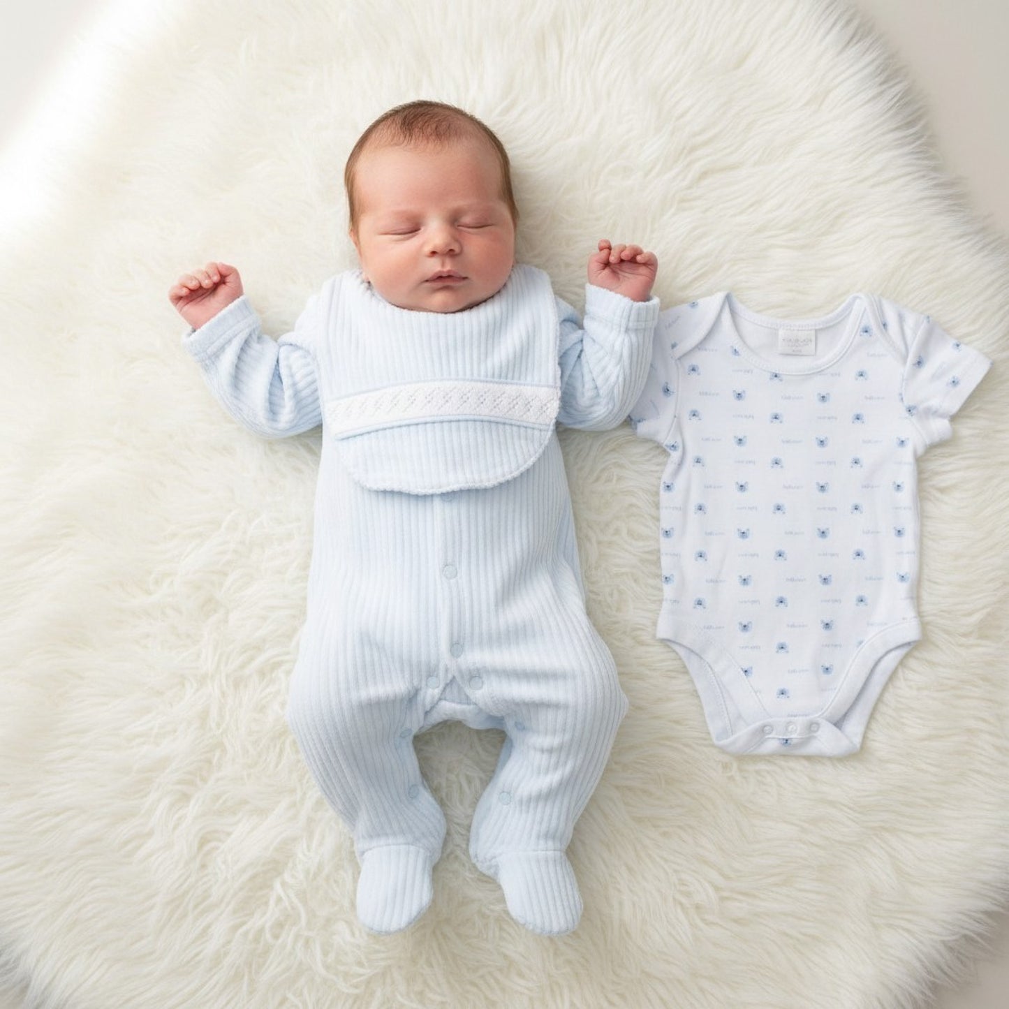 Baby Boys Ribbed Velour Gift Set