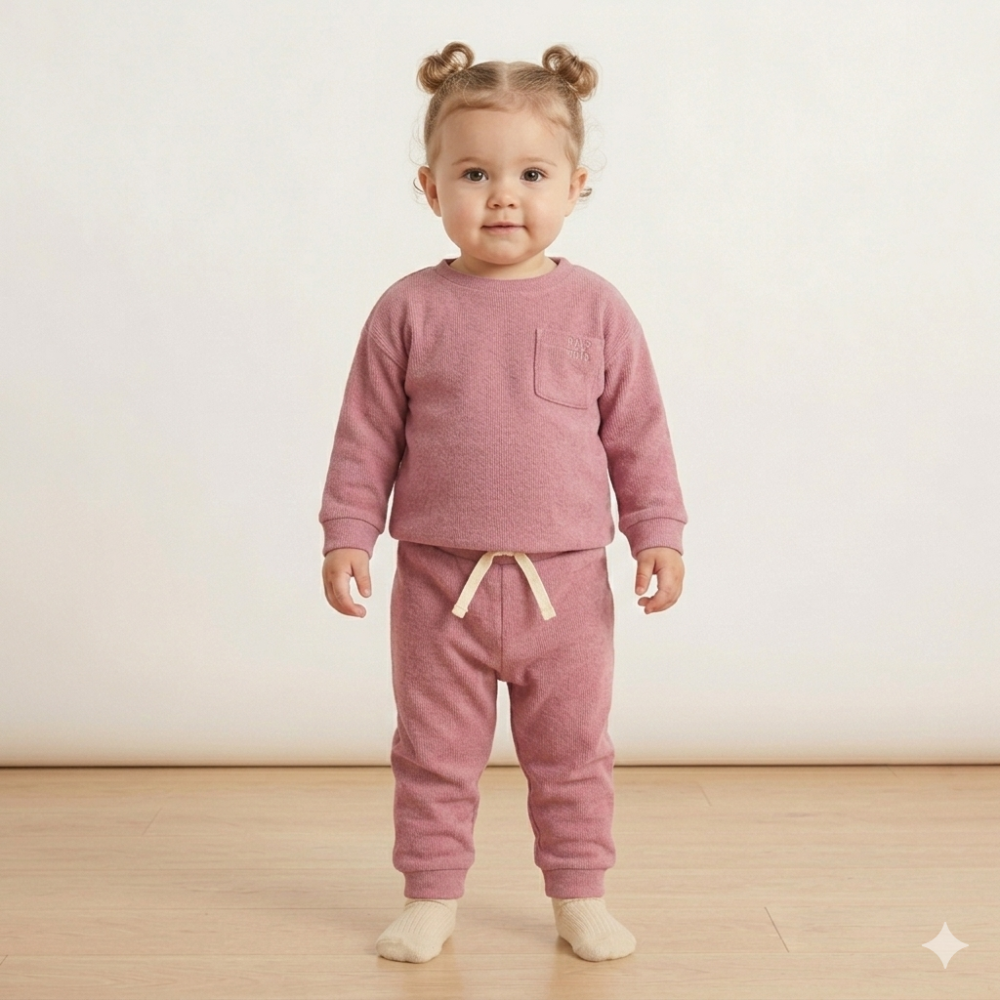 Baby Girls Ribbed Lounge Outfit