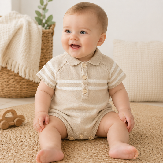 Baby Boys Mateo Knitted Romper