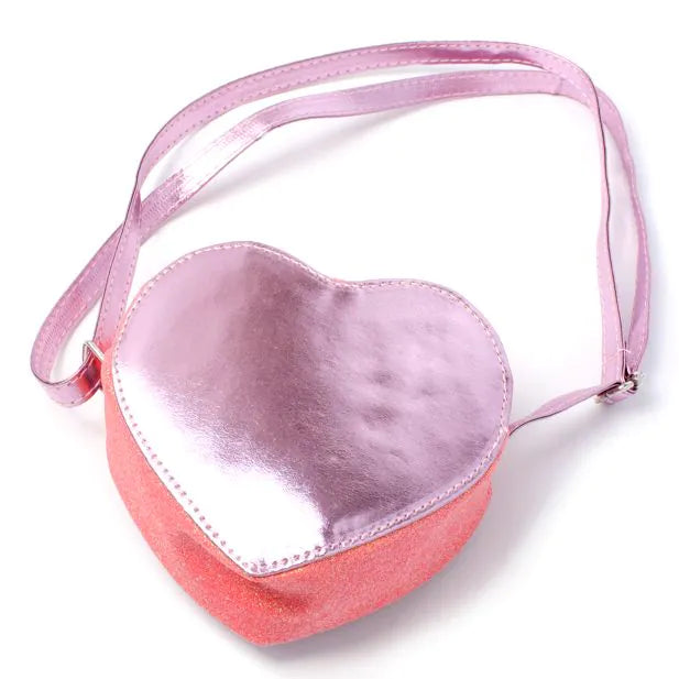 Heart Shaped Glitter Shoulder Bag