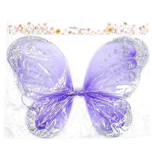 Silver Glitter Detail Fairy Wings