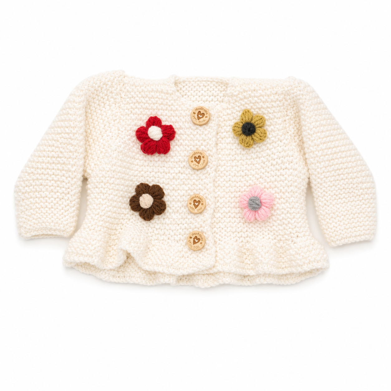 Baby Girls Hand Knitted Cardigan