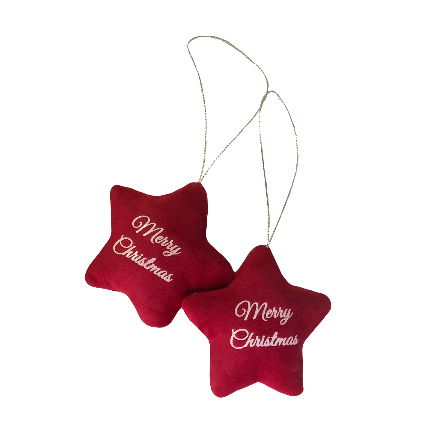 Plush Star “Merry Christmas” Decoration Bauble