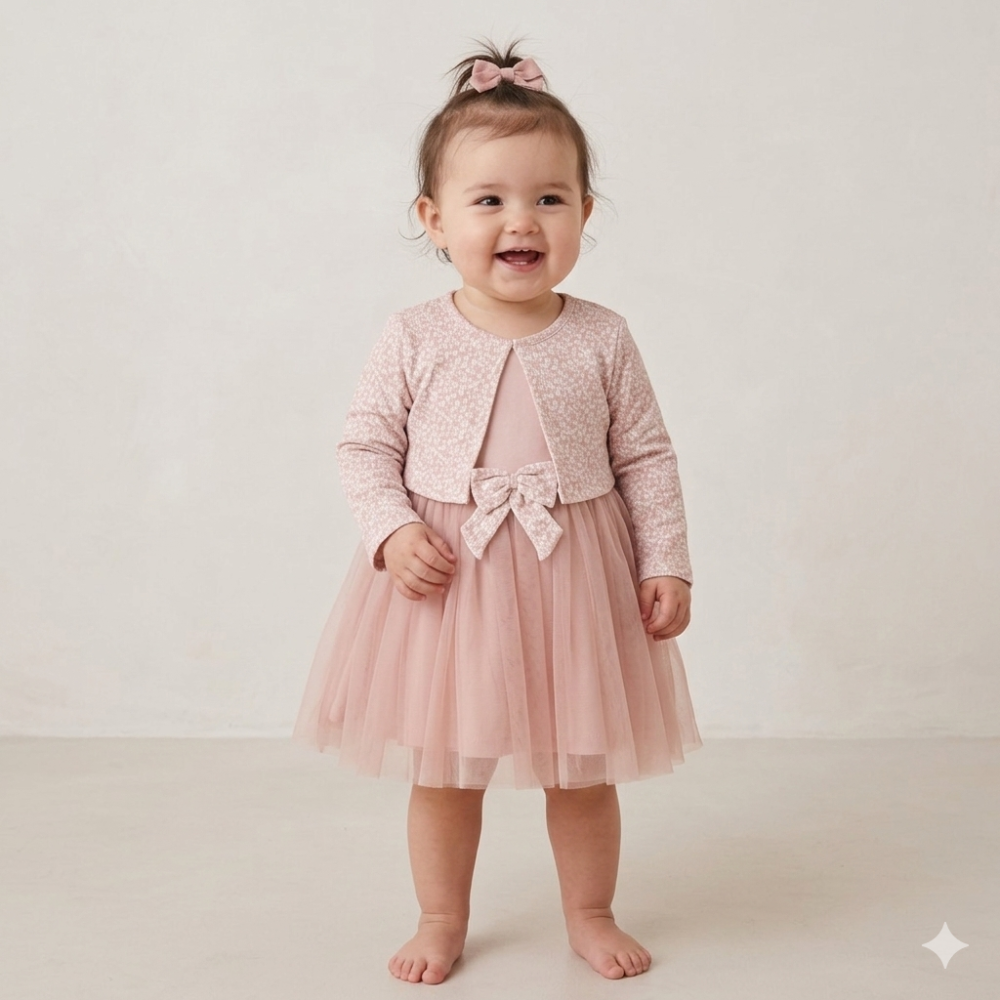 Girls Mock Bolero Dress