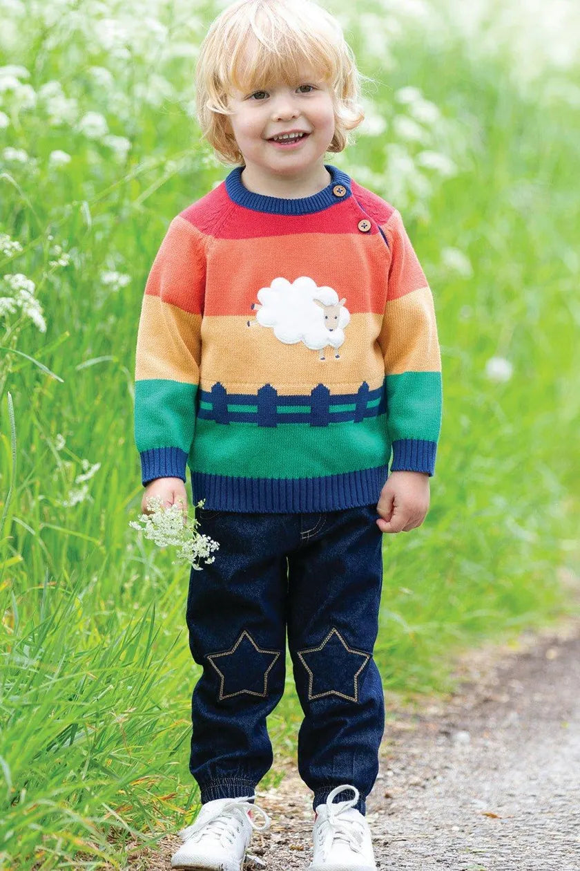 Baby Boys Organic Star Denim Joggers