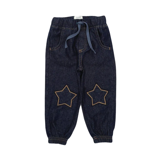 Baby Boys Organic Star Denim Joggers