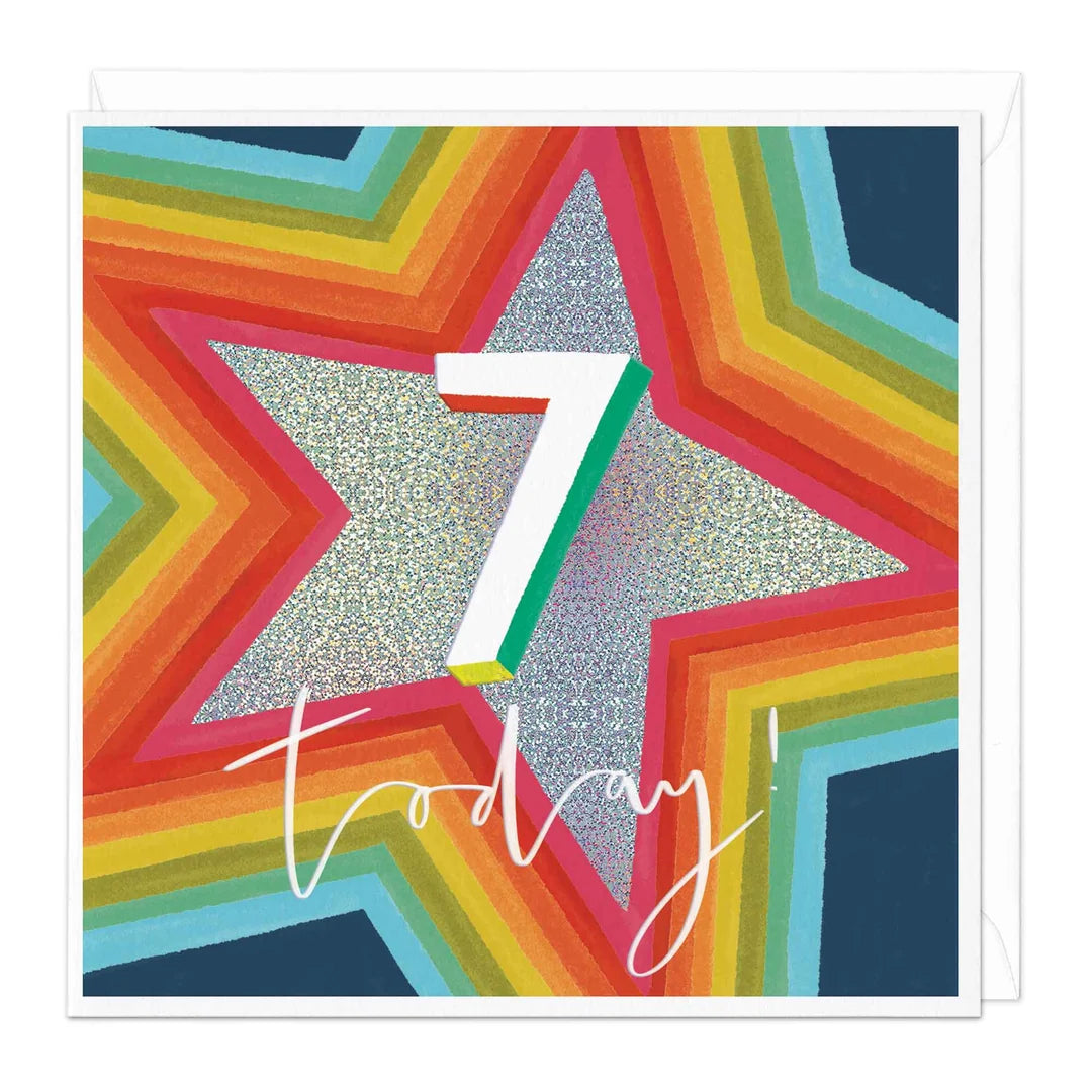 7 Star Birthday Card