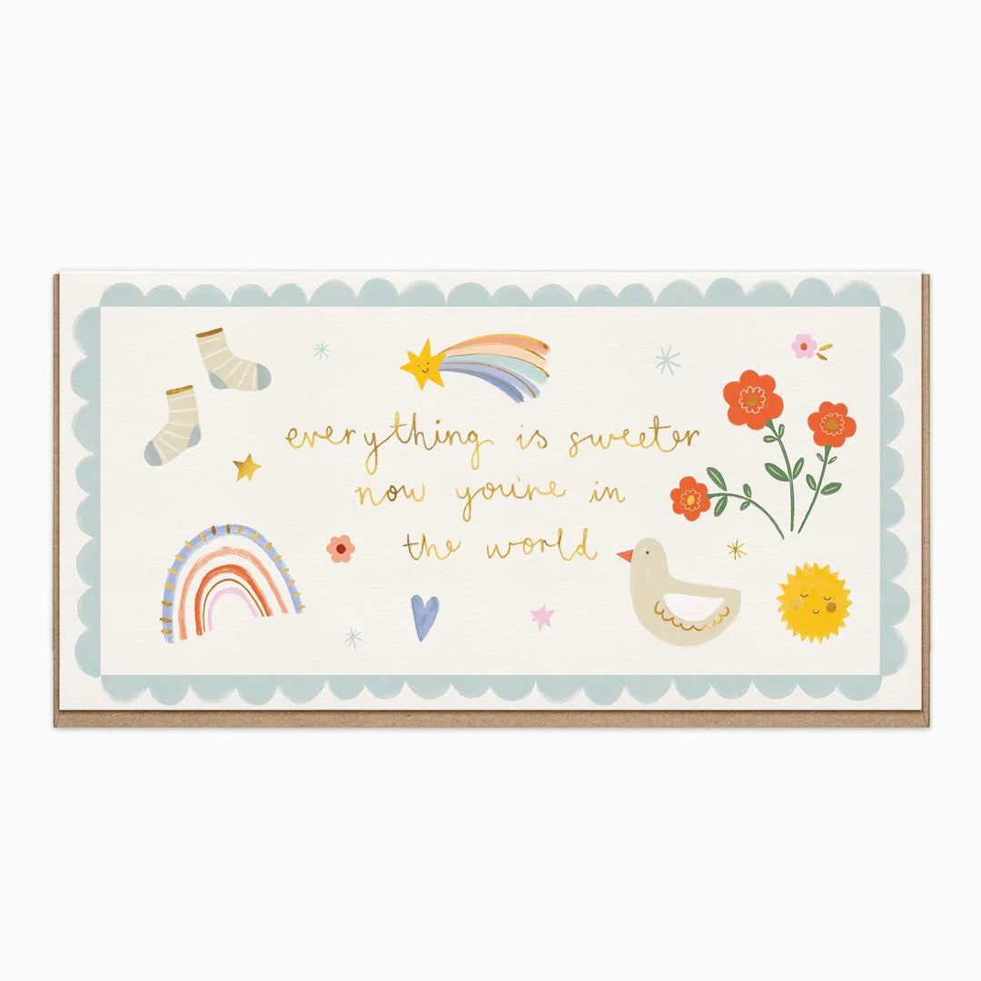 You're In The World New Baby Card
