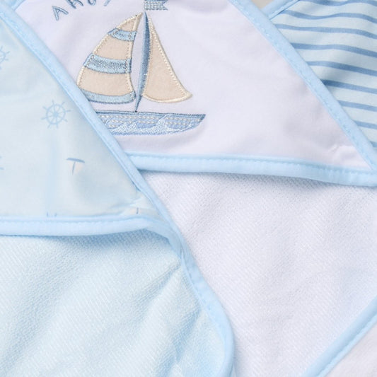 Sailor Hooded Towel & Washcloth Set