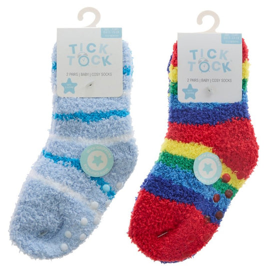 Baby Boys Cosy Socks with Grippers