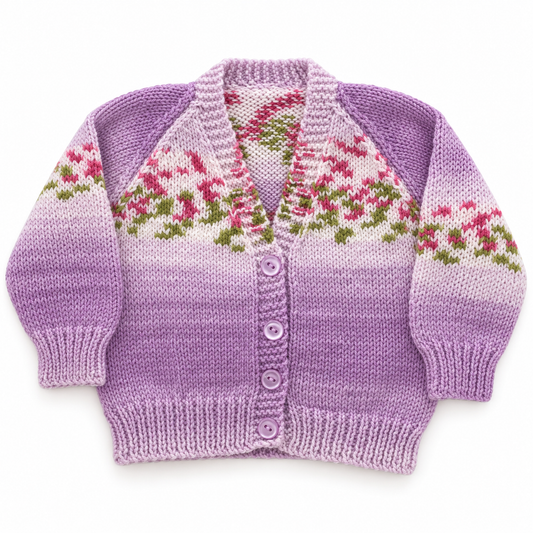 Hand Knitted Cardigan & Hat Set