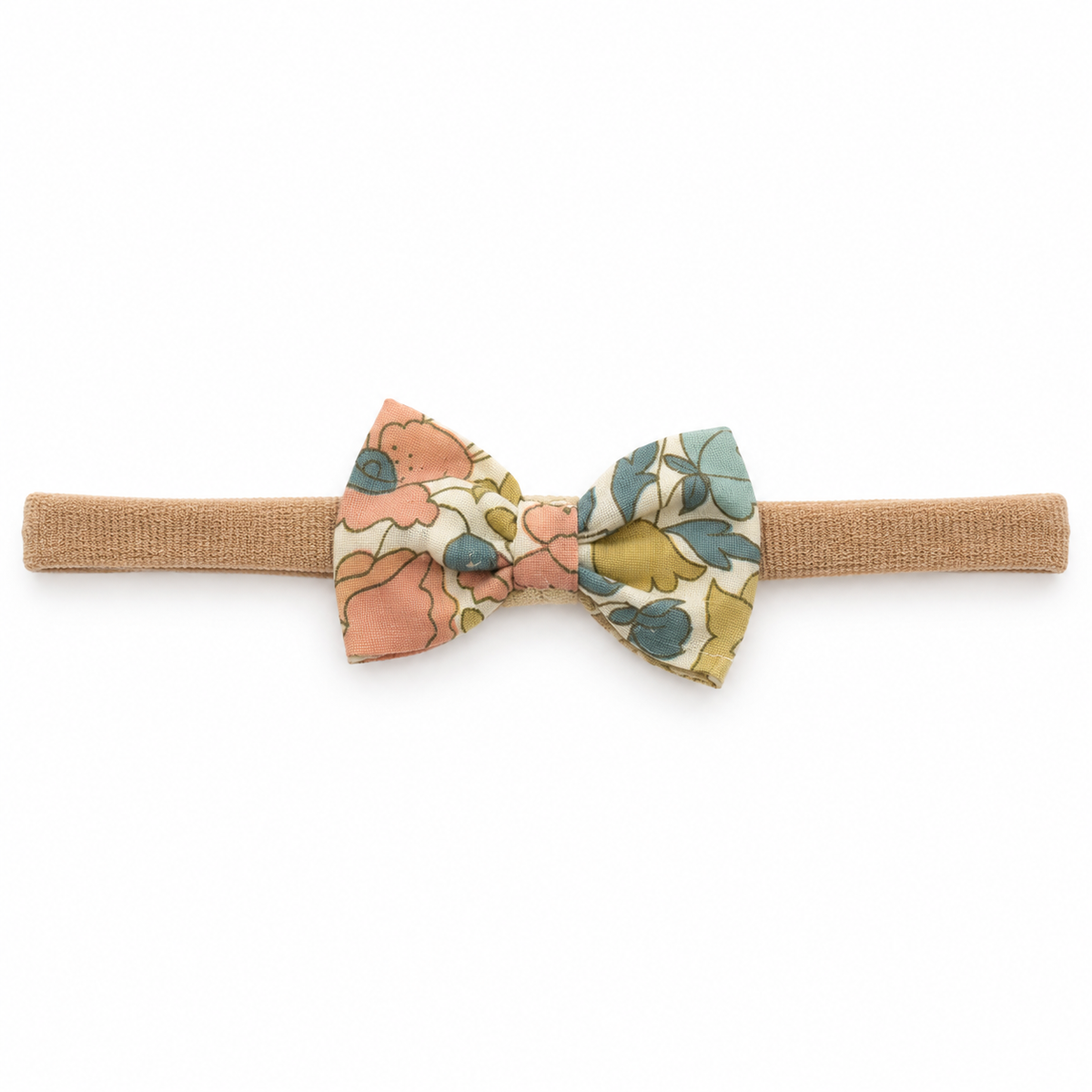 Liberty Poppy & Daisy - Ochre Small Bow Headband