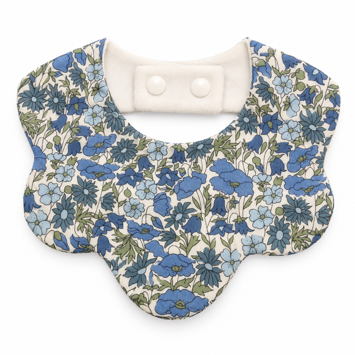 Liberty Poppy & Daisy Scallop Edge Bib