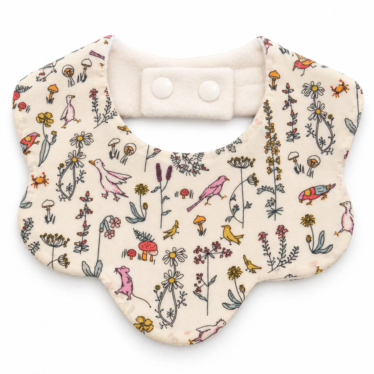 Liberty Theo - Pink Scallop Edge Bib