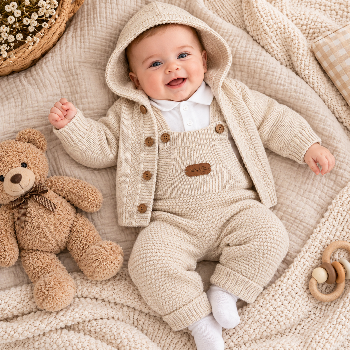 Baby 3 Piece Knitted Outfit