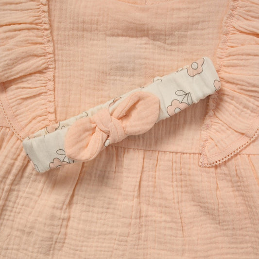 Girls Muslin Top, Leggings & Headband Outfit