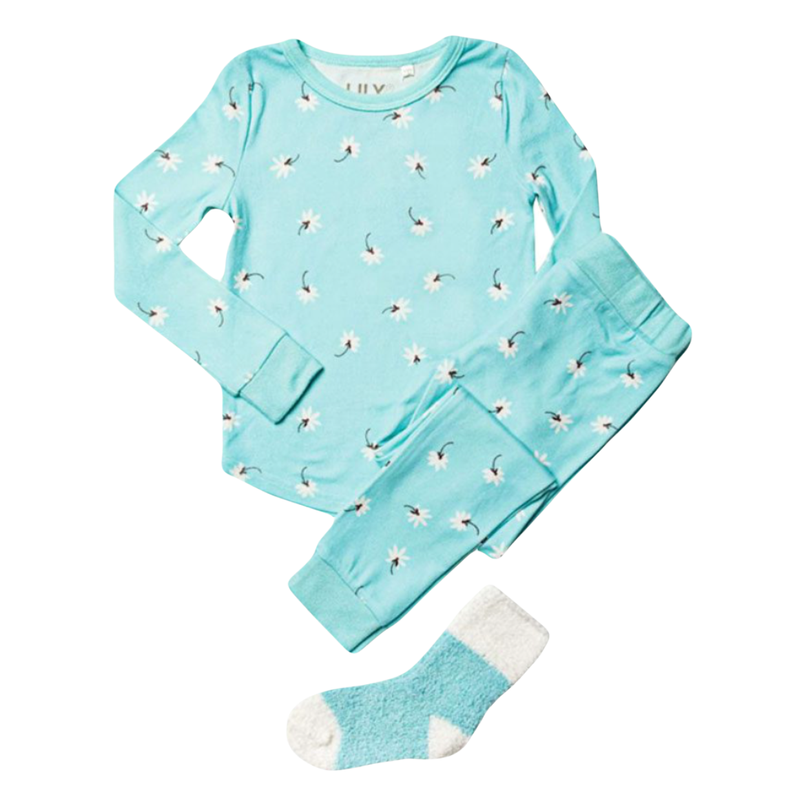 Girls Floral Pyjama Set & Socks