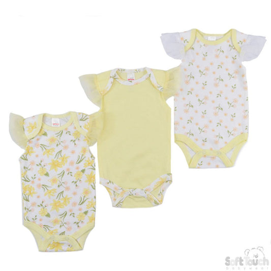 Baby Girls 3 Pack Bodysuits