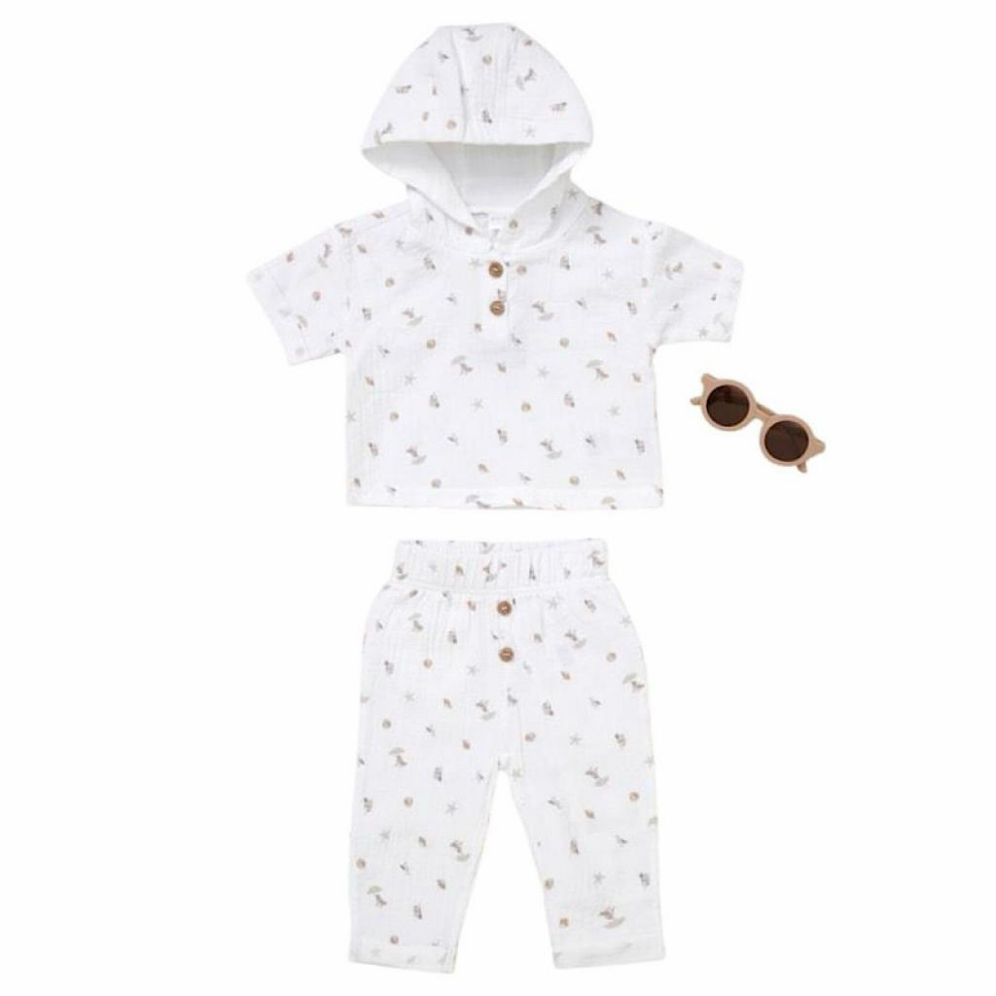 Baby Muslin Outfit with Sunglasses