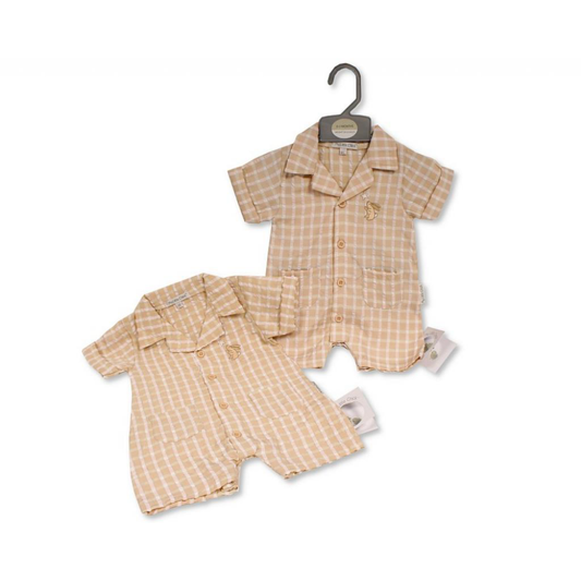 Baby Boys Gingham Romper