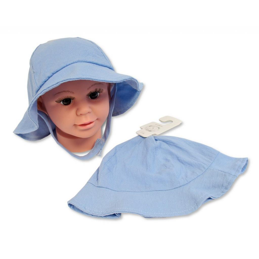 Baby Blue Hat with Chin Strap