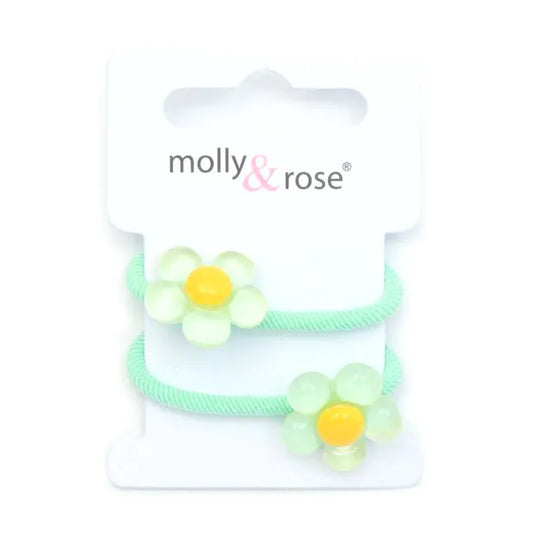 Flower Motif Hair Elastics