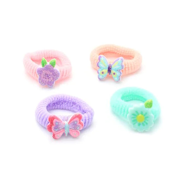 Flower & Butterfly Motif Hair Ponios