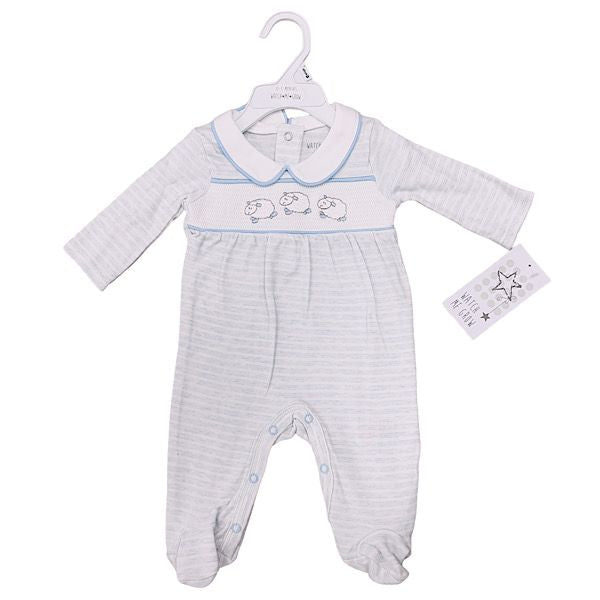 Baby Boys Smocked Sheep All in One