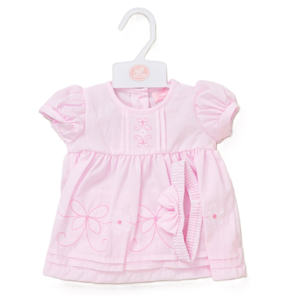 Baby Girls Dress with Headband & Knickers