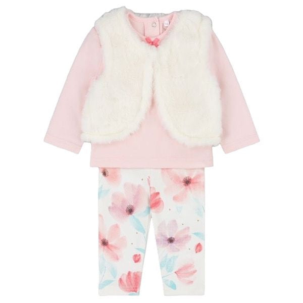 Baby Girls Faux Fur Gilet Outfit