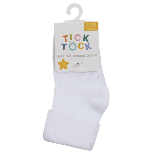 Baby 3 Pack Plain White Socks