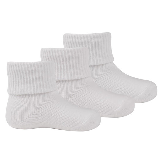 Baby 3 Pack Plain White Socks