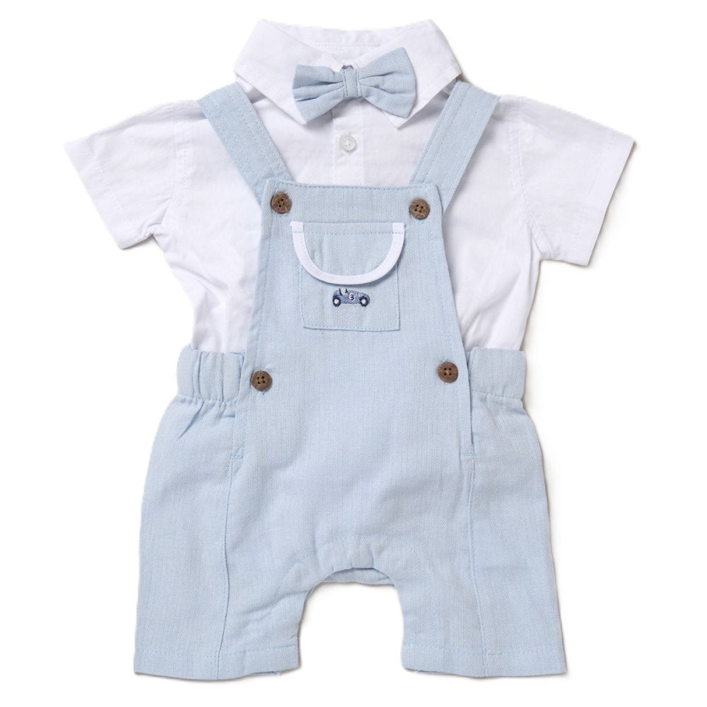 Baby Boys Bow Tie Dungaree Outfit