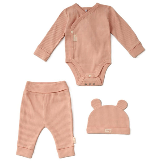 Baby Girls Organic Ribbed Outfit