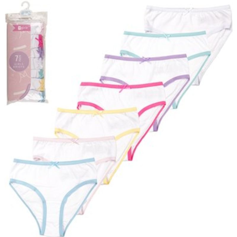 Girls 7 Pack Briefs