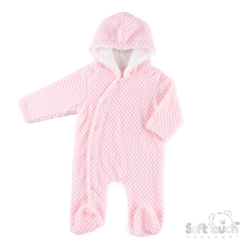 Baby Girls Waffle Pramsuit