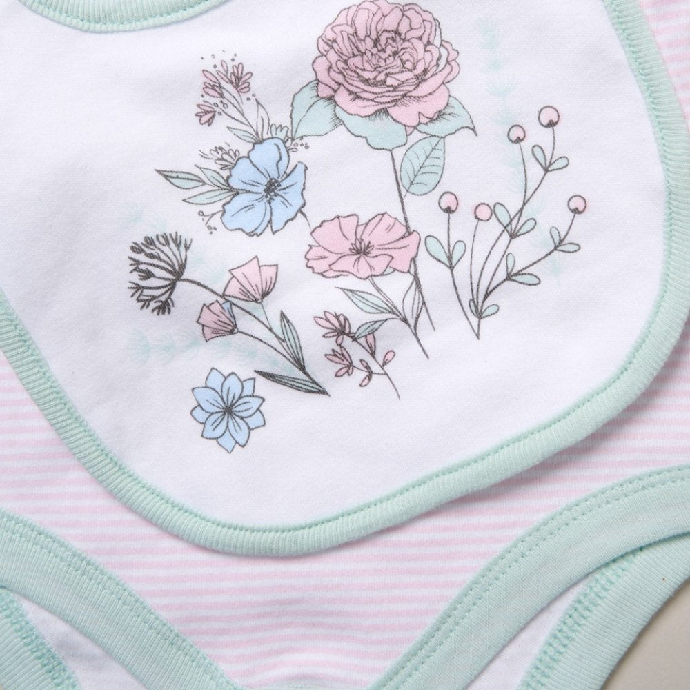 Baby Girls 6 Piece Floral Gift Set