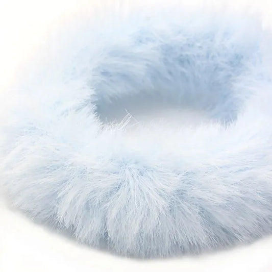 2 Mini Faux Fur Scrunchies