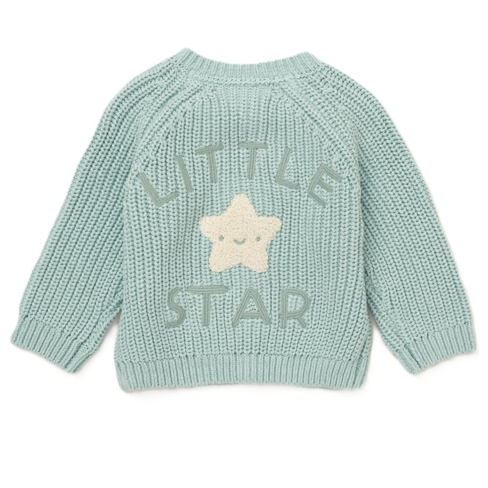Baby Cotton Knit Cardigan with Embroidery