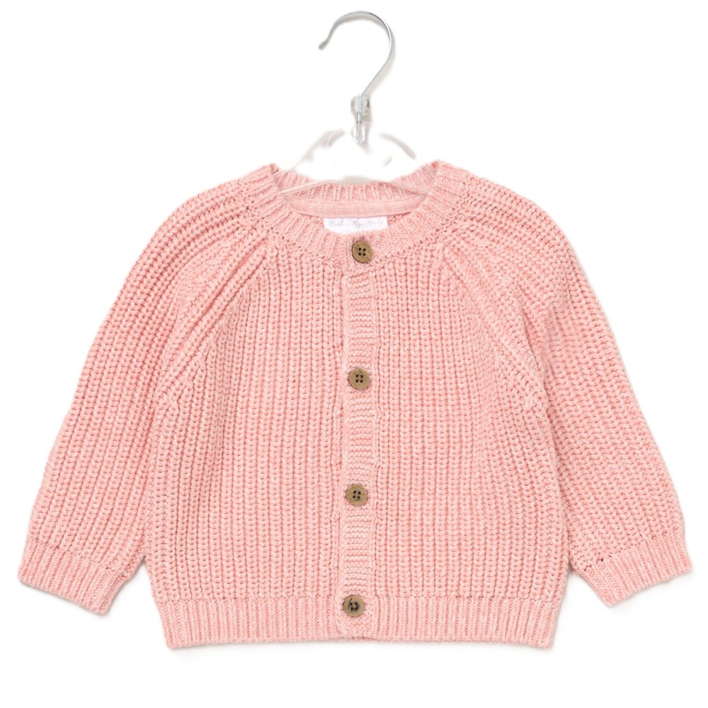 Baby Girls Cotton Knit Cardigan with Embroidery