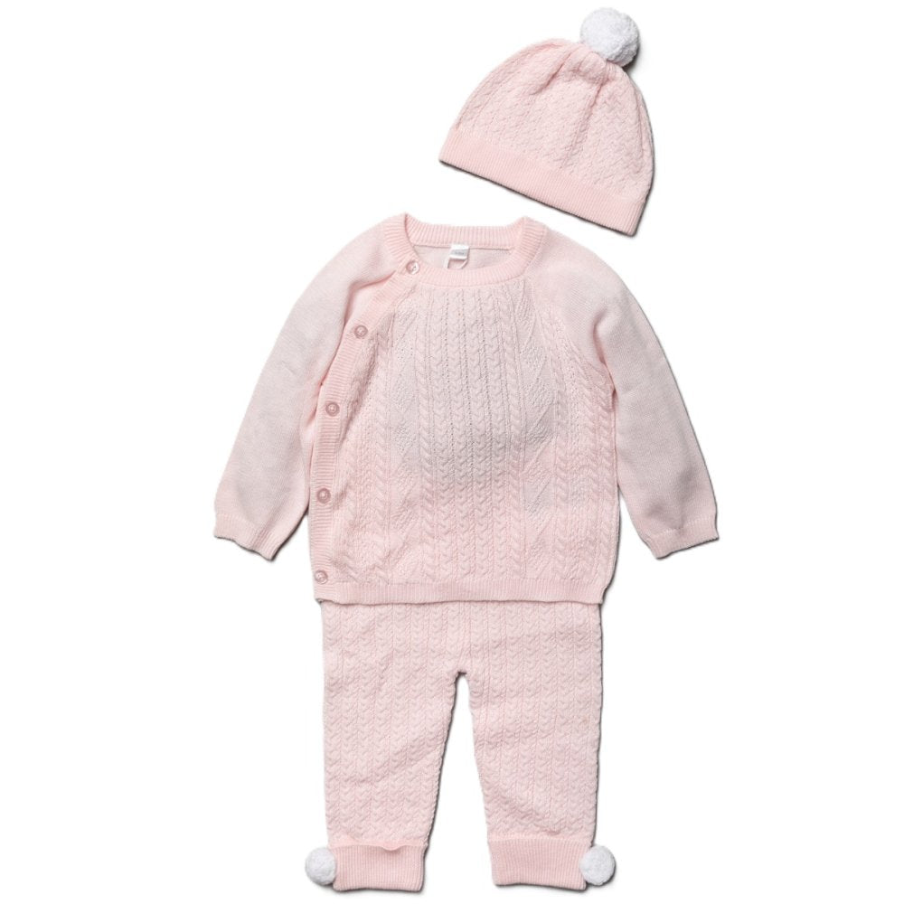 Baby Girls 3 Piece Knitted Outfit