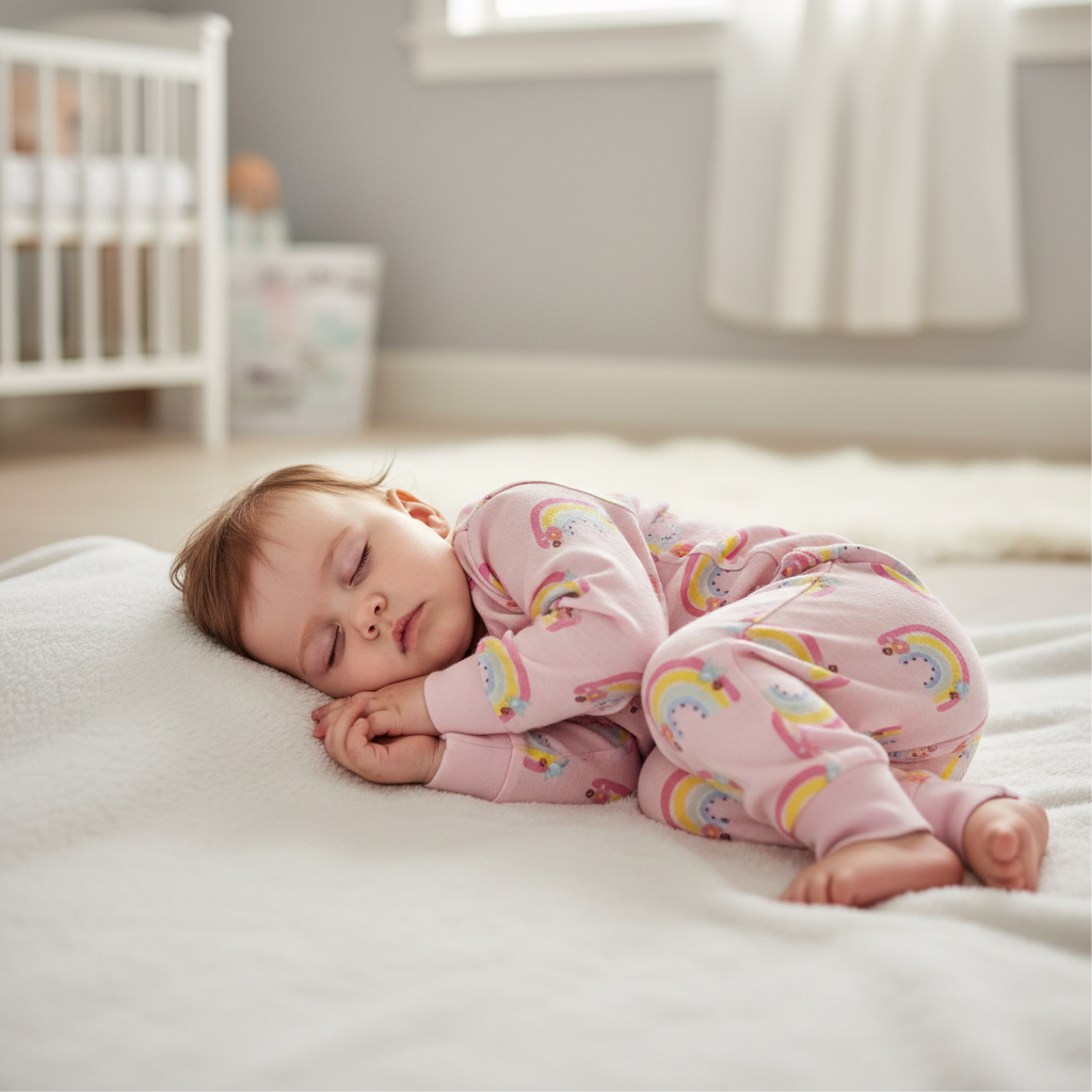 Baby Girls All Over Rainbow Print Pyjamas