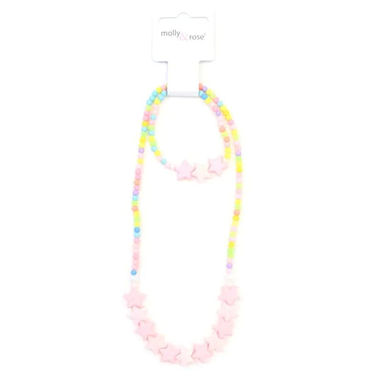 Star Bead Necklace & Bracelet Set